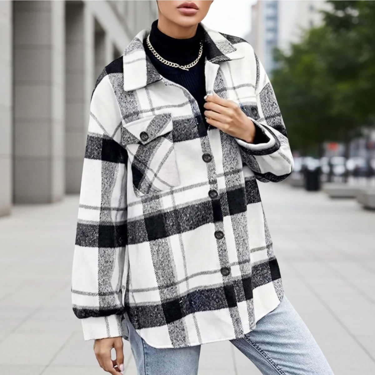 Wren | Red Plaid Flannel Shacket for Women