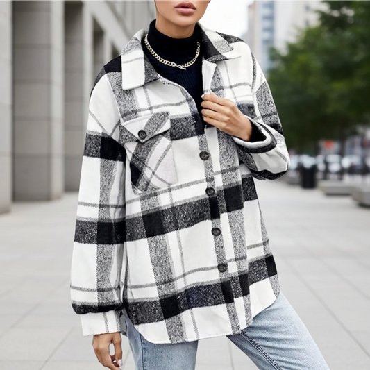 Wren | Red Plaid Flannel Shacket for Women