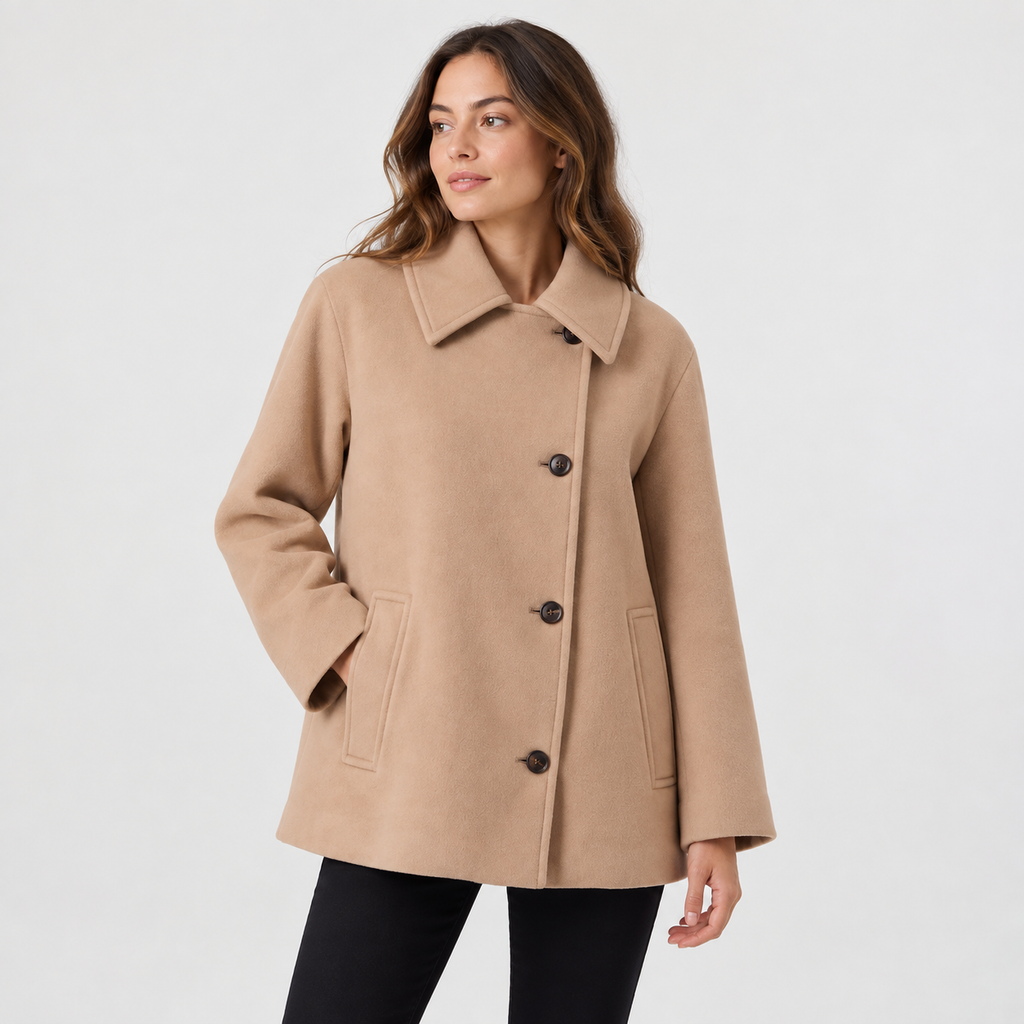 Lisandra | Effortless Wool Blend Coat for Women with Oversized Longline Fit