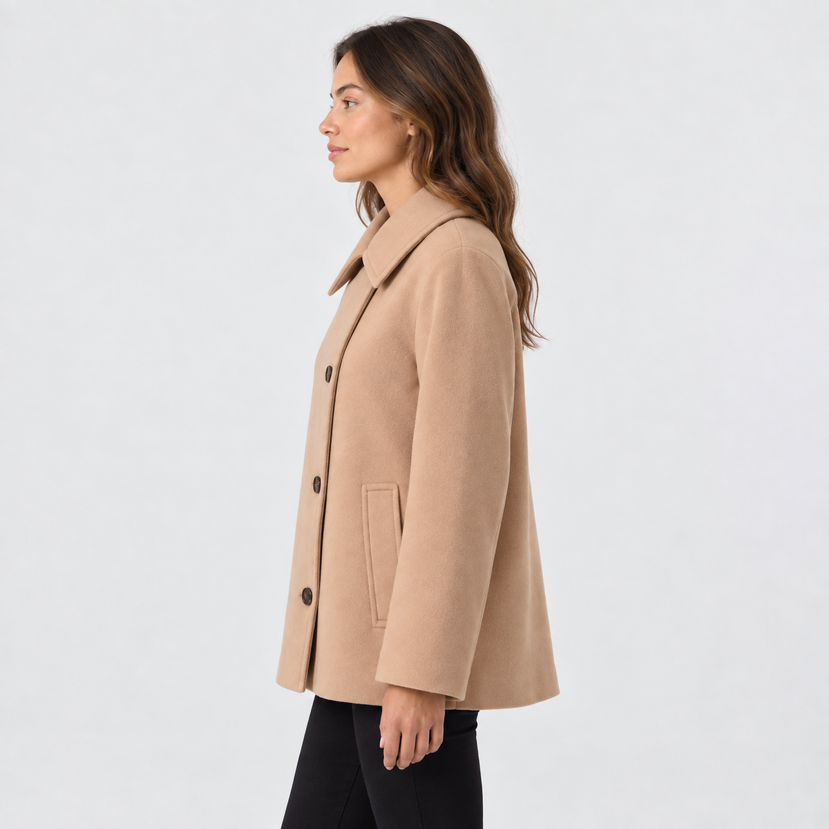 Lisandra | Effortless Wool Blend Coat for Women with Oversized Longline Fit