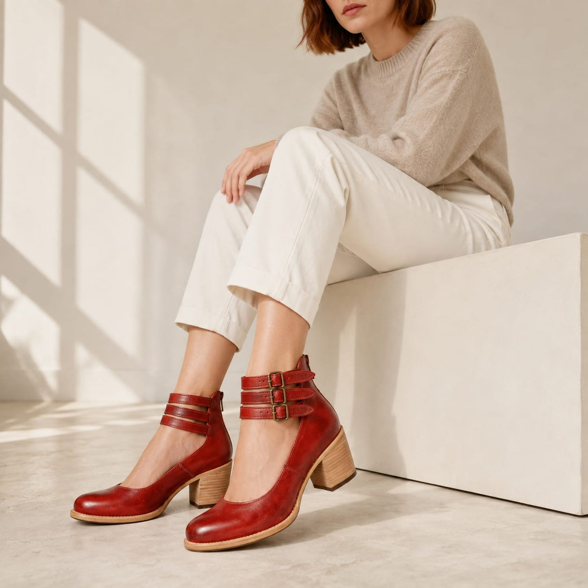 Odetta | Heeled Ankle Boots with Block Heel