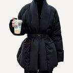 Imogen – Women's Black Belted Puffer Jacket