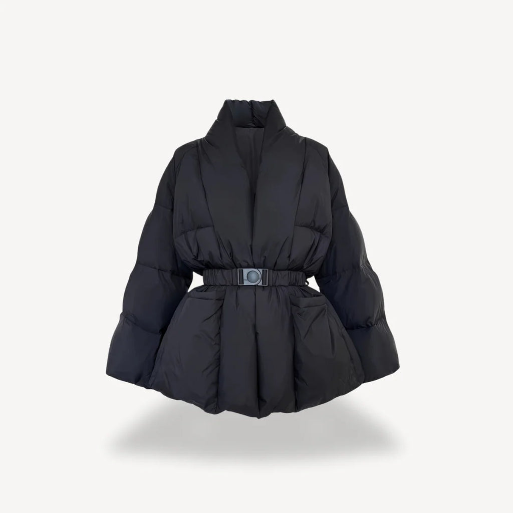Imogen – Women's Black Belted Puffer Jacket