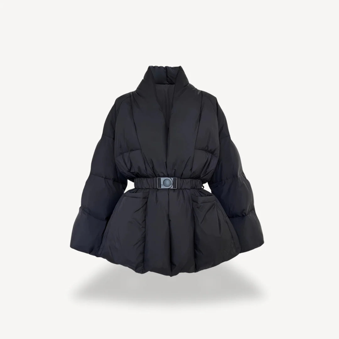 Imogen – Women's Black Belted Puffer Jacket