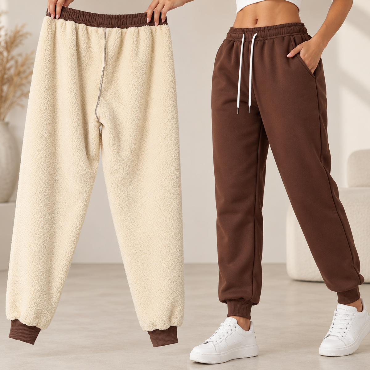 Maren | Fleece-Lined Cuffed Joggers