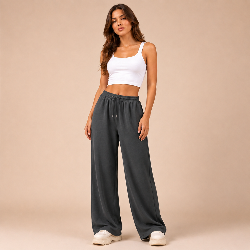 Solveig – Relaxed Straight-Leg Joggers in Cotton Blend