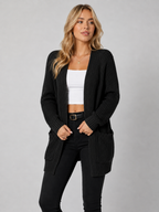 Marguerite | Open-Front Waffle-Knit Cardigan for Women