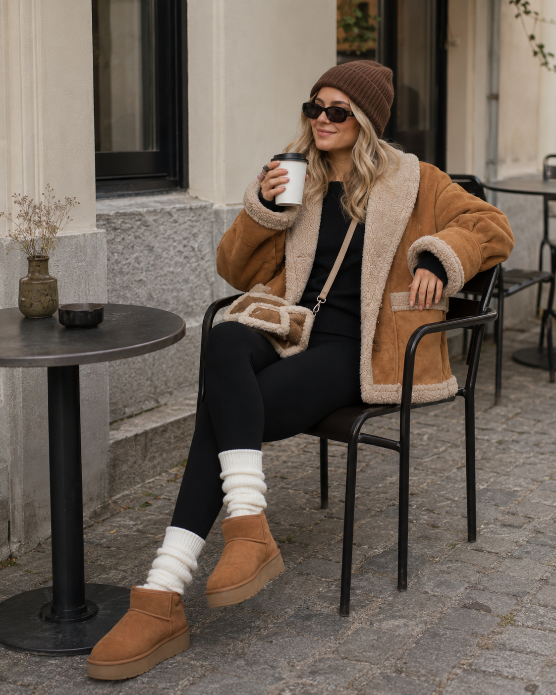 Genevieve – Cosy Faux Suede Winter Jacket with Warm Lining