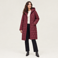 Aureline | Cosy Puffer Coat for Women with Long Quilted Hooded Silhouette