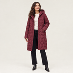Aureline | Cosy Puffer Coat for Women with Long Quilted Hooded Silhouette