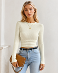 Solveig – Textured Knit Long Sleeve Top