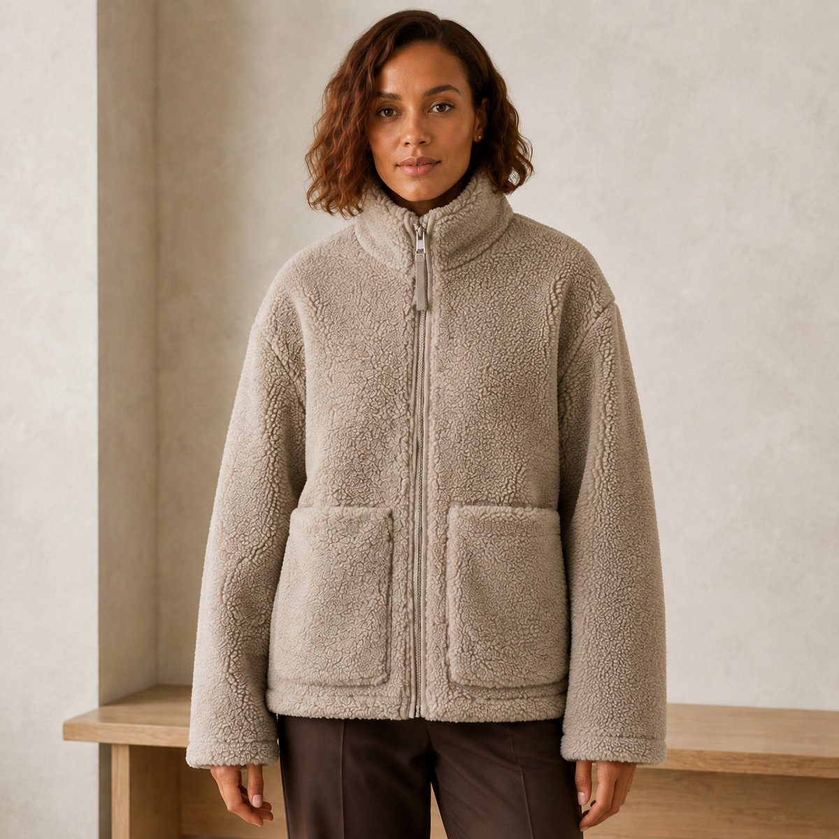 Philippa | Cosy Winter Teddy Jacket for Women