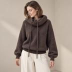 Floralie | Cosy Turtleneck Jumper for Women with Relaxed Hooded Shape