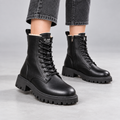 Marceau | Cosy Lace-Up Combat Boots for Women with Fleece Lining