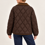 Leontine | Timeless Quilted Jacket for Women with Contrast Corduroy Collar