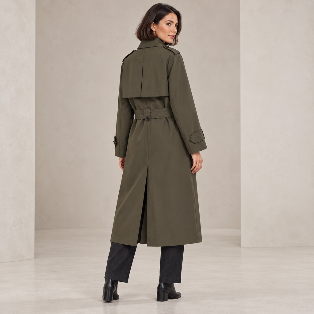 Ottilia | Elegant Long Coat for Women with Double-Breasted Belted Silhouette