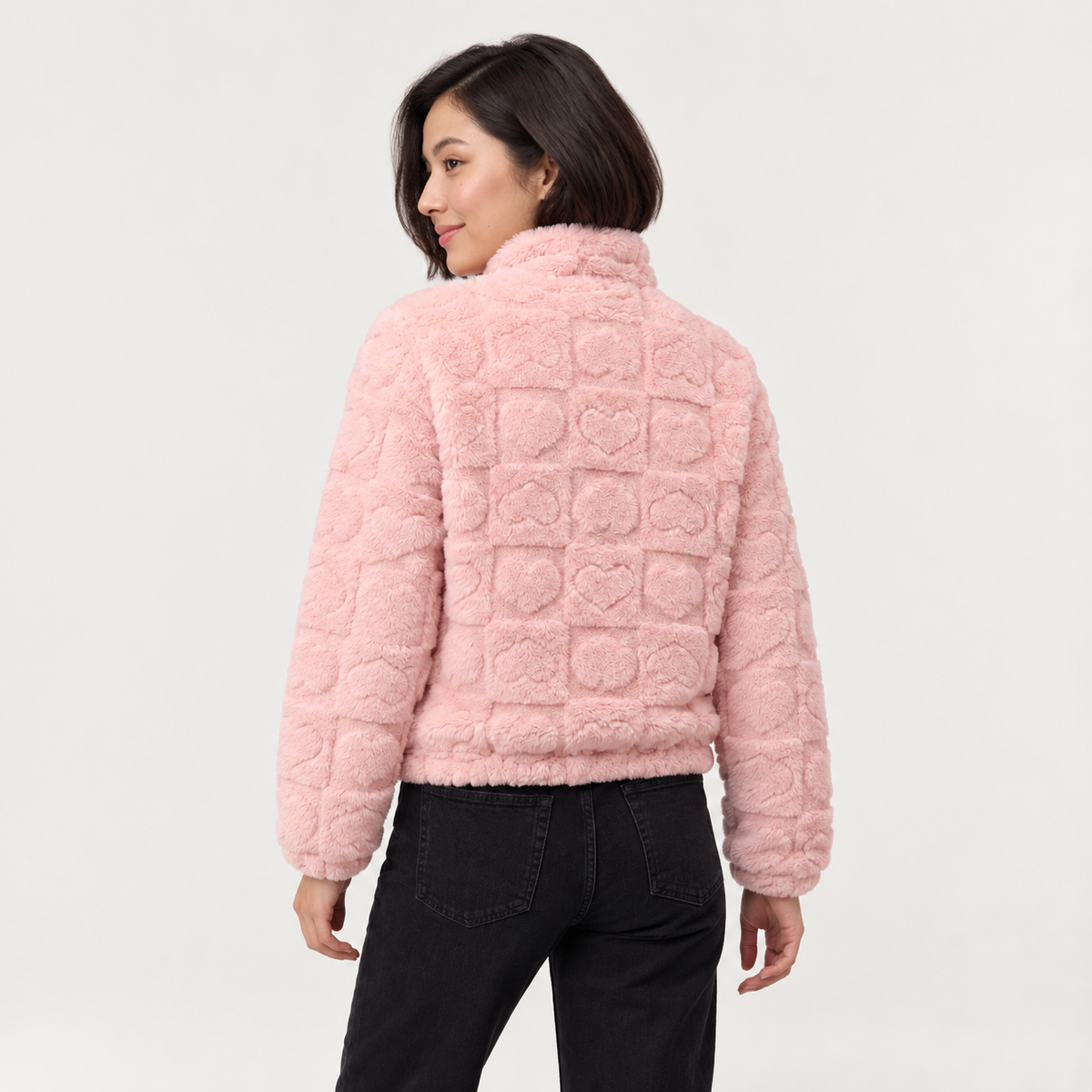 Alouette | Cosy Teddy Coat for Women with Textured Zip-Front Finish