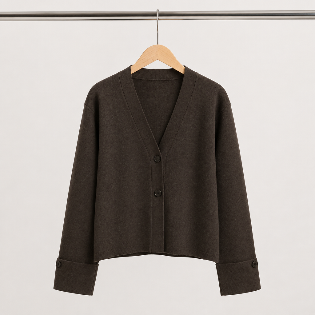 Séraphine | Casual V-Neck Cardigan with Buttons for Women