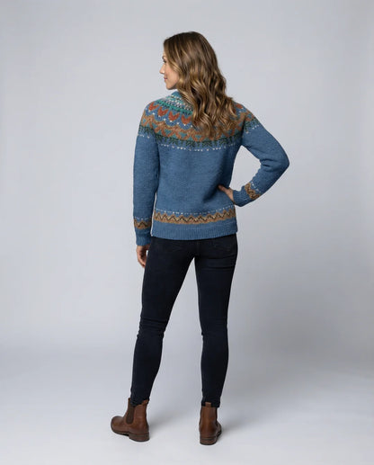 Freyja – Women's Green Vintage Icelandic Knit Sweater