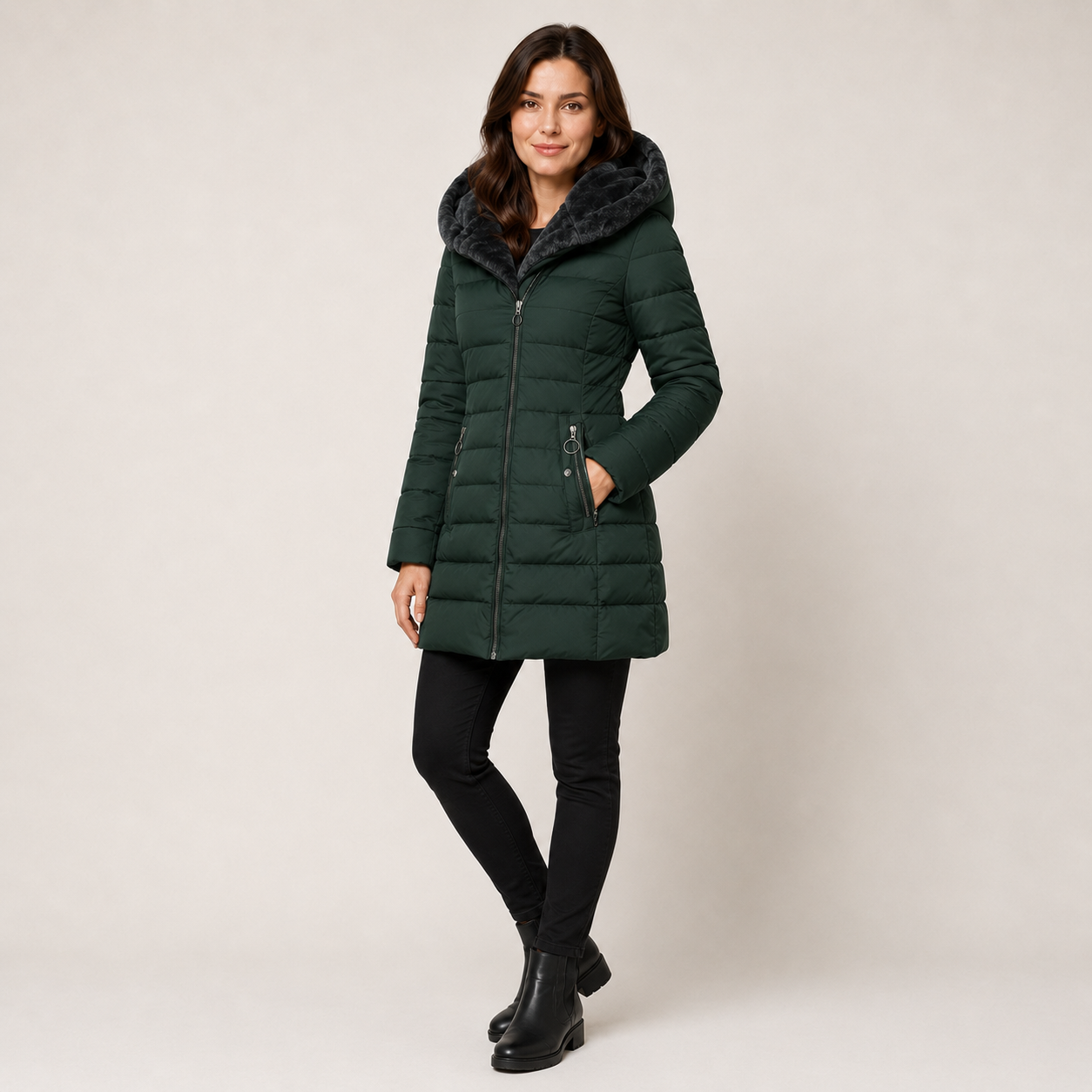 Anneliese | Warm Waterproof Jacket for Women with Hood & Longline Winter Fit