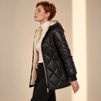 Isabeau | Cosy Quilted Jacket for Women with Hooded Mid-Length Shape