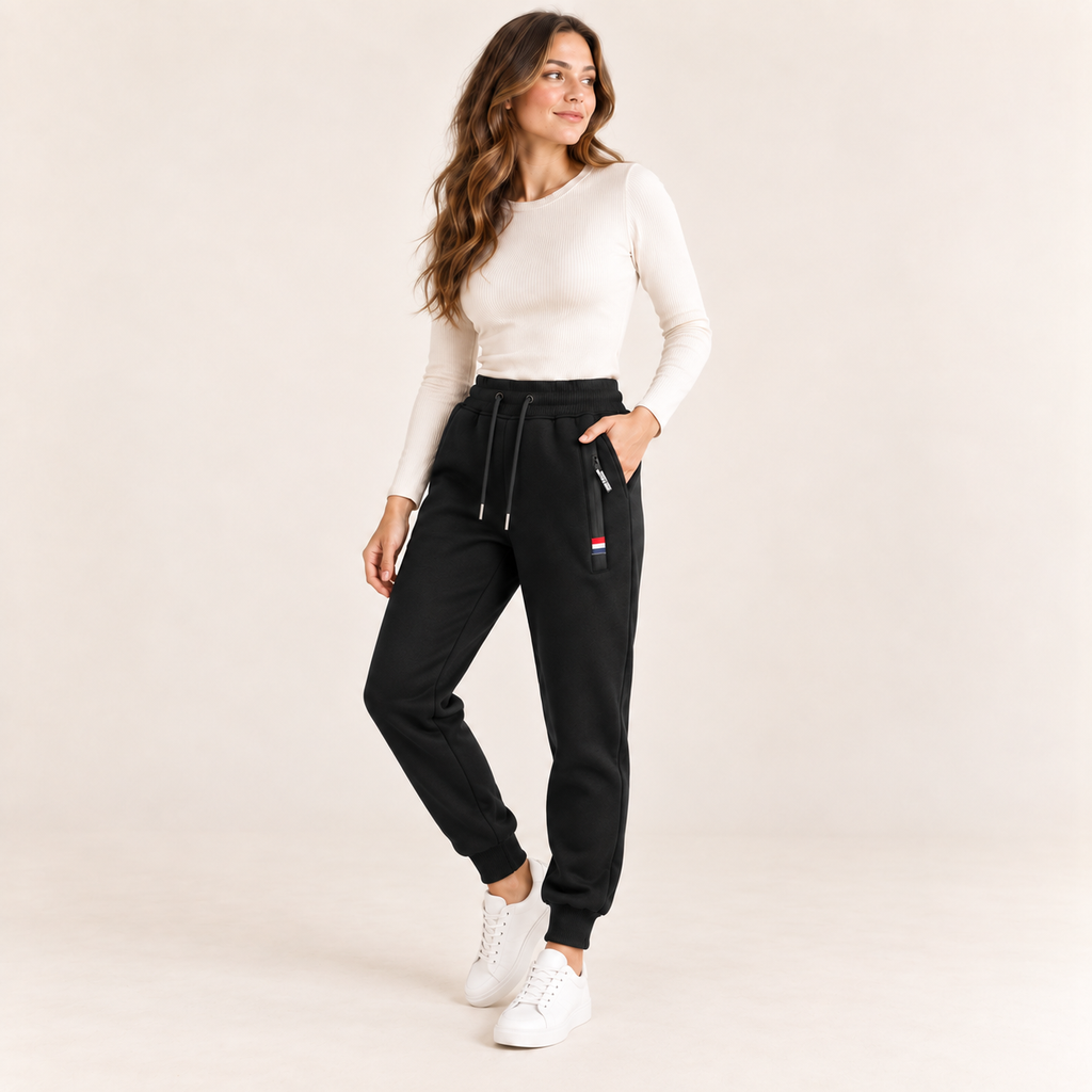 Marivelle | Cosy Fleece-Lined Trousers for Women with Relaxed Straight-Leg Fit