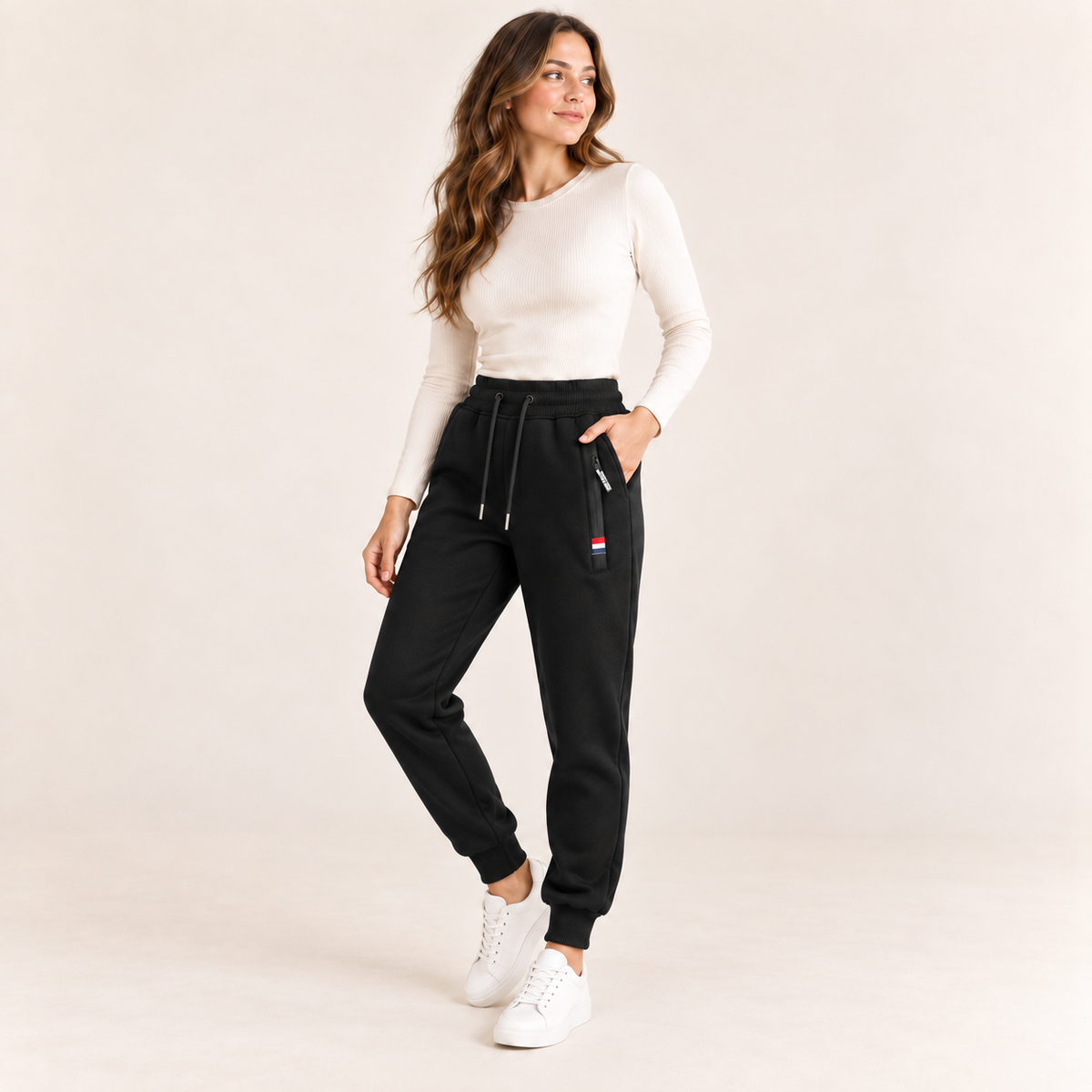 Marivelle | Cosy Fleece-Lined Trousers for Women with Relaxed Straight-Leg Fit