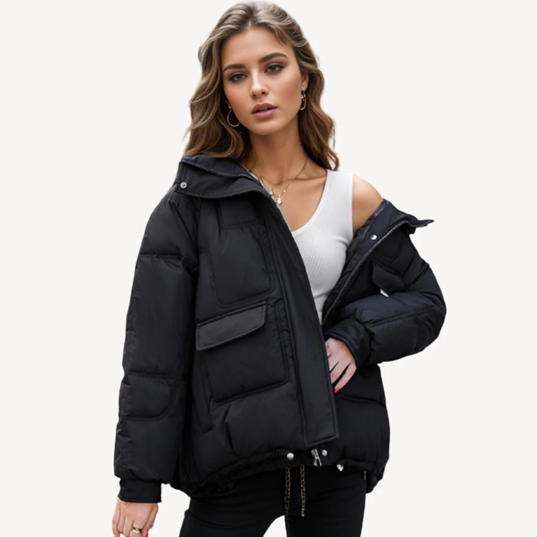 Elspeth – Women's Brown Oversized Puffer Jacket