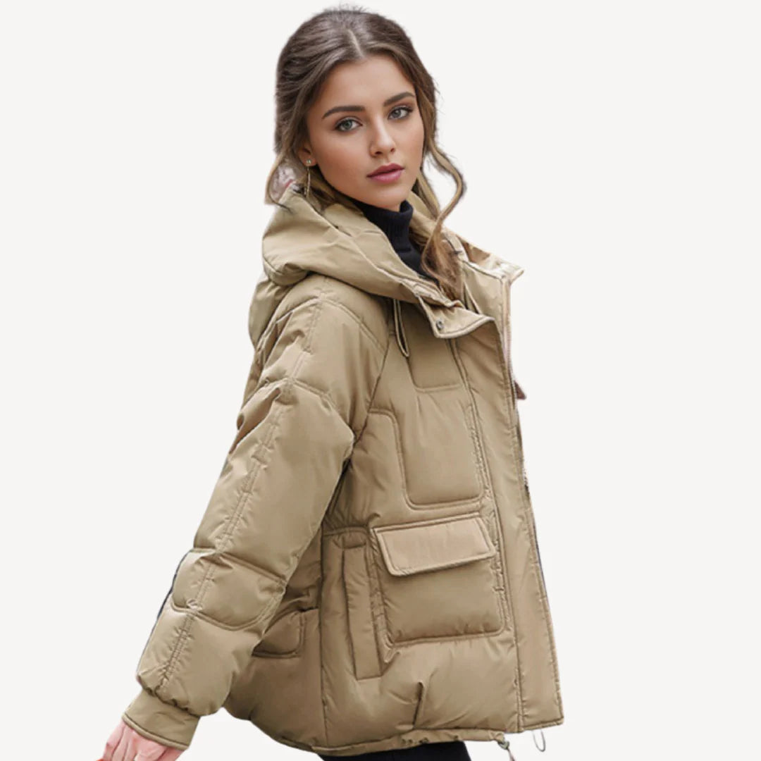 Elspeth – Women's Brown Oversized Puffer Jacket