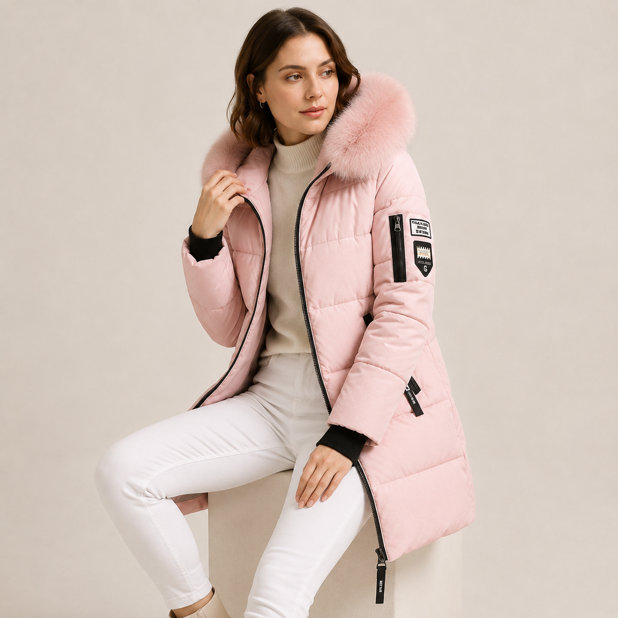 Clementine | Elegant Insulated Puffer Jacket for Women