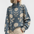 Celeste | Women's Roll Neck Jumper, Ribbed Knit Jumper