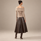 Marielle | Elegant Women’s Bardot Neck Knit Jumper