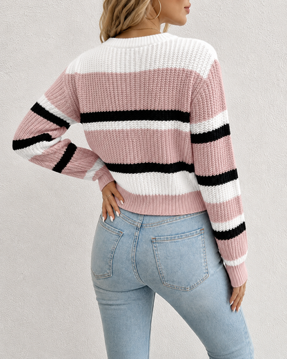 Linnea | Striped Round-Neck Sweater for Women