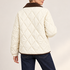 Leontine | Timeless Quilted Jacket for Women with Contrast Corduroy Collar