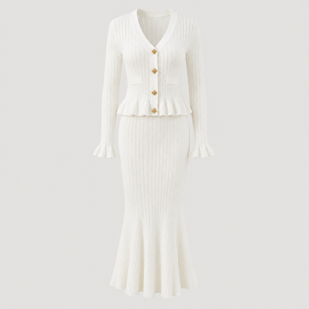 Solenne | Sophisticated Cardigan Set for Women