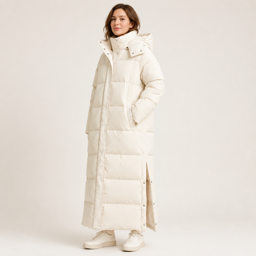 Harlow – Women's Black Longline Puffer Jacket