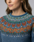 Freyja – Women's Green Vintage Icelandic Knit Sweater