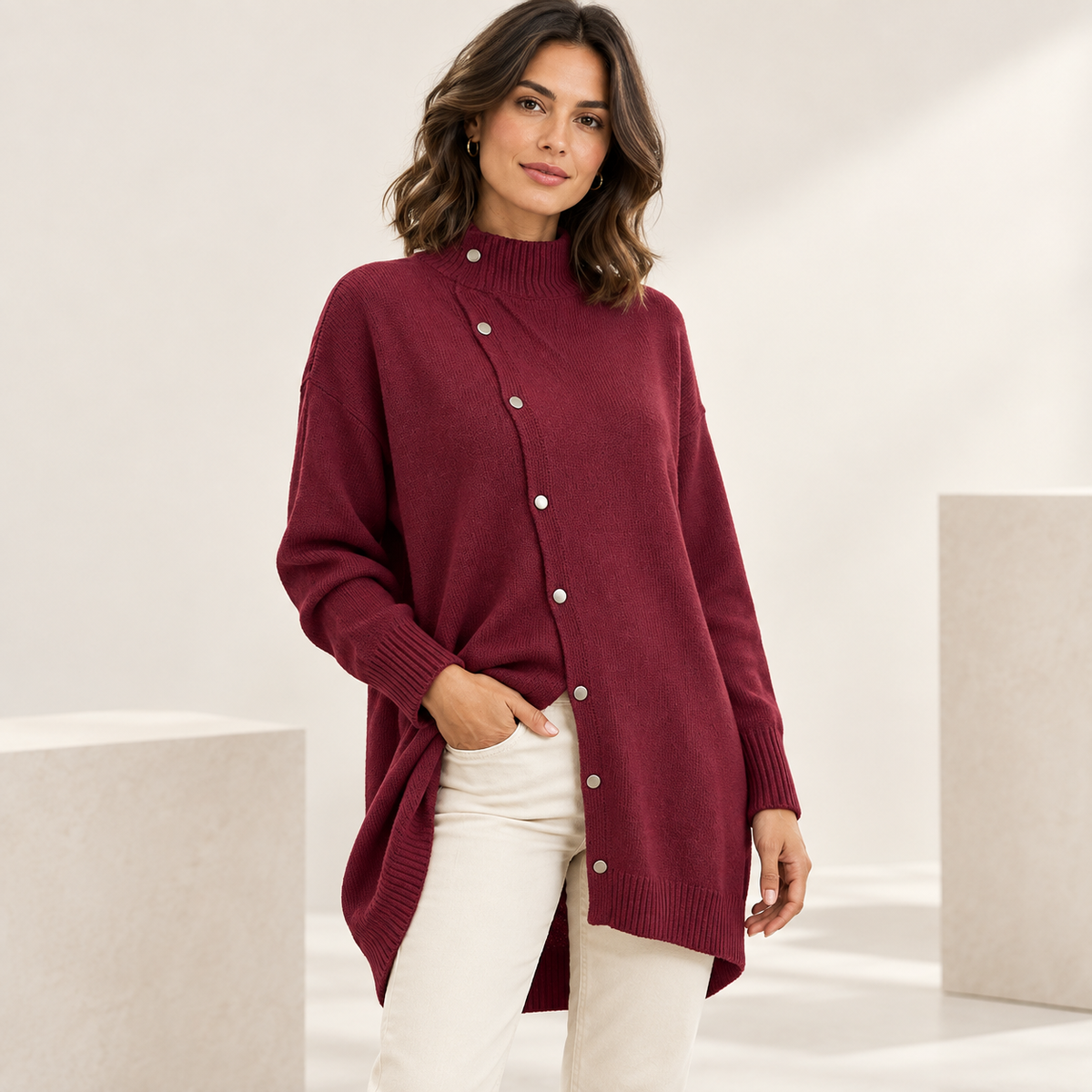 Evelyne | Elegant Turtleneck Jumper for Women with Cosy Refined Styling
