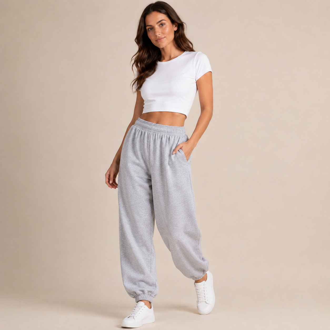 Ottilie – High-Waisted Baggy Joggers for Effortless Movement