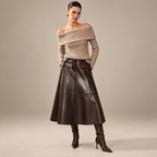 Marielle | Elegant Women’s Bardot Neck Knit Jumper