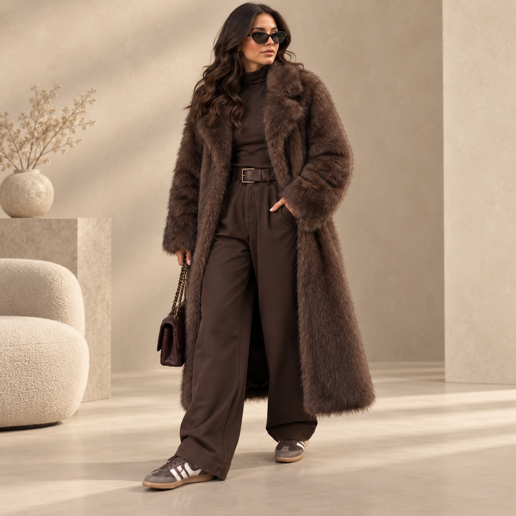 Matilde | Sophisticated Women’s Longline Faux Fur Coat