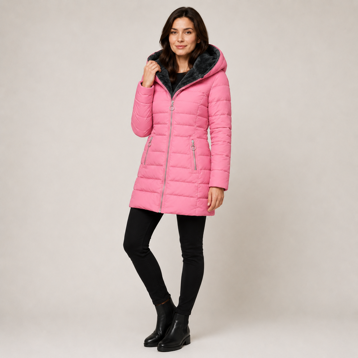 Anneliese | Warm Waterproof Jacket for Women with Hood & Longline Winter Fit