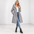 Dulce | Sophisticated Women’s Waterproof Hooded Long Trench Coat