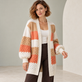 Melisande | Chic Oversized Cardigans for Women with Striped Statement Knit