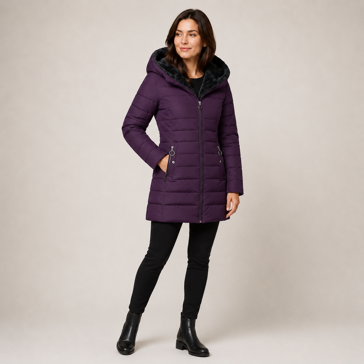 Anneliese | Warm Waterproof Jacket for Women with Hood & Longline Winter Fit