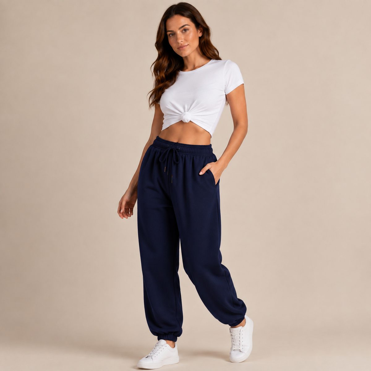 Ottilie – High-Waisted Baggy Joggers for Effortless Movement