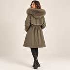 Solenne | Cosy Longline Coat for Women with Hooded Winter Silhouette