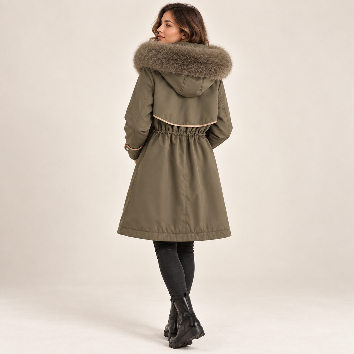 Solenne | Cosy Longline Coat for Women with Hooded Winter Silhouette