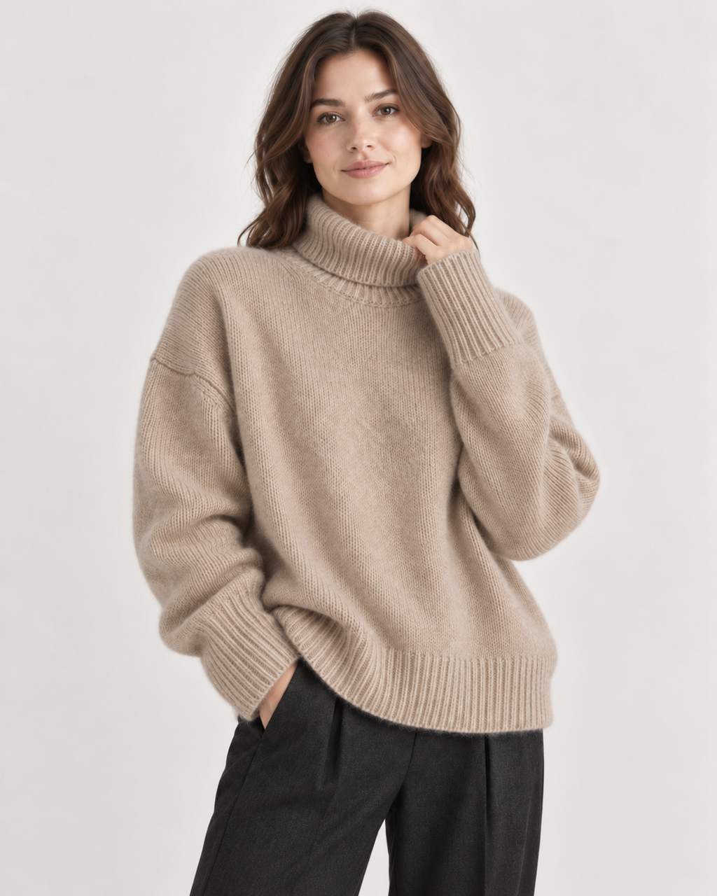 Evelina | Elegant Women’s Cashmere Blend Turtleneck Jumper