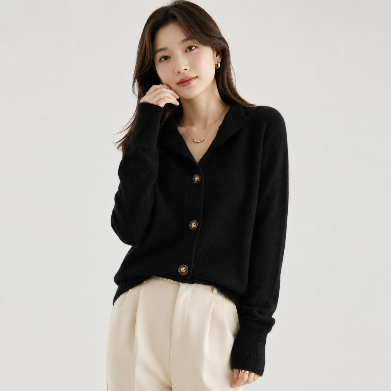 Constance | Refined Button-Front Cardigan for Women